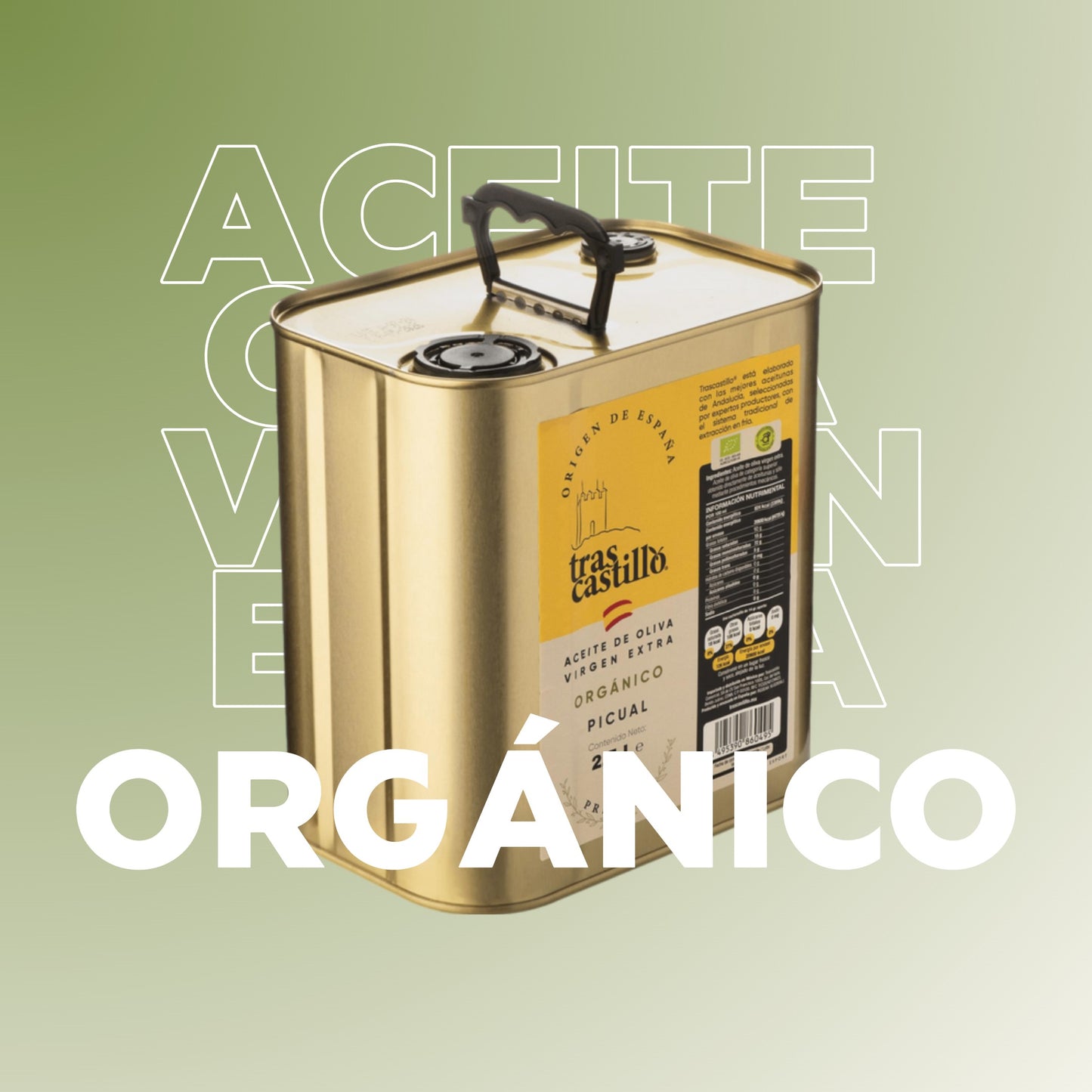Aceite de oliva virgen extra orgánico 2.5 Litros