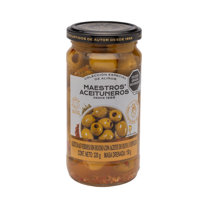 Aceitunas al estilo de La Pampa (mezcla de aceite de oliva y especias)